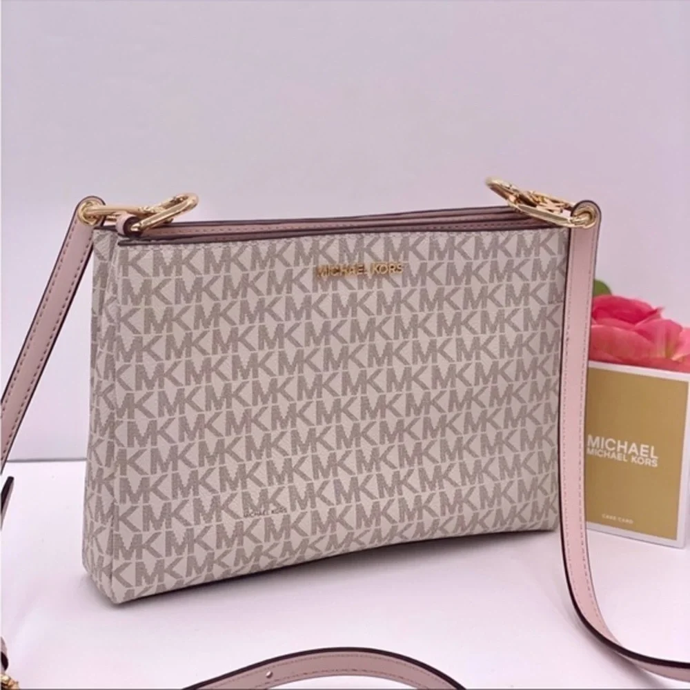 Michael Kors Trisha Medium Logo Crossbody Bag - Picture 4 of 15